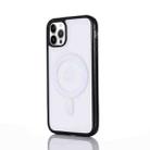 For iPhone 14 Pro 2 in 1 Colorful Frame Transparent Magnetic Phone Case(Black) - 1