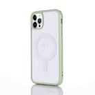 For iPhone 14 Pro 2 in 1 Colorful Frame Transparent Magnetic Phone Case(Green) - 1