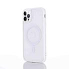 For iPhone 14 Pro 2 in 1 Colorful Frame Transparent Magnetic Phone Case(White) - 1