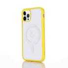 For iPhone 14 Pro 2 in 1 Colorful Frame Transparent Magnetic Phone Case(Yellow) - 1