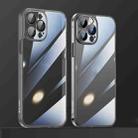 For iPhone 12 Pro SULADA Crytal Steel Series Diamond Glass + TPU Phone Case(Black) - 1