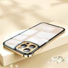 For iPhone 14 Pro AG Frosted Glass Phone Case(Gold) - 1