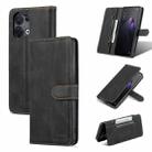 For OPPO Reno8 Pro AZNS Dream II Skin Feel Horizontal Flip Leather Case(Black) - 1