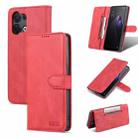 For OPPO Reno8 Pro AZNS Dream II Skin Feel Horizontal Flip Leather Case(Red) - 1
