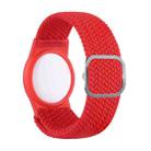 Tracking Locator Nylon Weave Wristband Anti-Lost TPU Case For Apple Airtag(Red) - 1