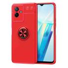 For vivo T2x Metal Ring Holder TPU Phone Case(Red) - 1