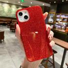 For iPhone 14 TPU Glitter All-inclusive Shockproof Protective Phone Case (Red) - 1