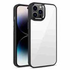 For iPhone 14 Pro 3 in 1 Electroplated Acrylic Phone Case(Black) - 1