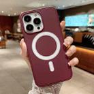 For iPhone 12 Pro MagSafe Magnetic Phone Case(Wine Red) - 1