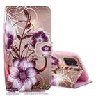 Painted Pattern Horizontal Flip Leather Phone Case For iPhone 14 Pro Max(Lotus) - 1