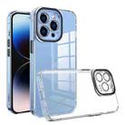 For iPhone 14 Pro TPU + Acrylic Transparent Phone Case with Lens Film(Black) - 1