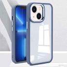 For iPhone 14 Charming Pupil II Transparent PC + TPU Phone Case (Far Peak Blue) - 1
