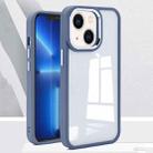 For iPhone 14 Plus Charming Pupil II Transparent PC + TPU Phone Case (Far Peak Blue) - 1