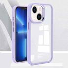 For iPhone 14 Plus Charming Pupil II Transparent PC + TPU Phone Case (Lilac Purple) - 1