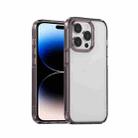 For iPhone 14 Pro Ice Transparent Laser Phone Case(Transparent Black) - 1