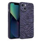 For iPhone 14 Plus Wave Electroplating TPU Phone Case (Matte Black) - 1