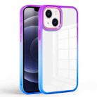 For iPhone 14 Plus Colorful Gradient Phone Case (Purple + Blue) - 1