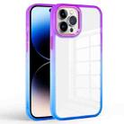 Colorful Gradient Phone Case For iPhone 14 Pro(Purple + Blue) - 1
