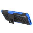 For Xiaomi Mi 10 Tire Texture Shockproof TPU+PC Protective Case with Holder(Blue) - 5