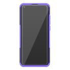 For Xiaomi Mi 10 Tire Texture Shockproof TPU+PC Protective Case with Holder(Purple) - 3