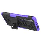For Xiaomi Mi 10 Tire Texture Shockproof TPU+PC Protective Case with Holder(Purple) - 5