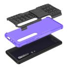 For Xiaomi Mi 10 Tire Texture Shockproof TPU+PC Protective Case with Holder(Purple) - 6