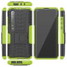 For Xiaomi Mi 10 Tire Texture Shockproof TPU+PC Protective Case with Holder(Green) - 4