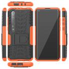 For Xiaomi Mi 10 Tire Texture Shockproof TPU+PC Protective Case with Holder(Orange) - 4