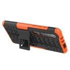 For Xiaomi Mi 10 Tire Texture Shockproof TPU+PC Protective Case with Holder(Orange) - 5