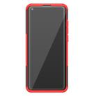 For Xiaomi Mi 10 Pro Tire Texture Shockproof TPU+PC Protective Case with Holder(Red) - 3