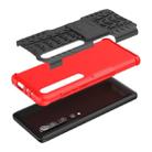 For Xiaomi Mi 10 Pro Tire Texture Shockproof TPU+PC Protective Case with Holder(Red) - 6