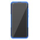 For Xiaomi Mi 10 Pro Tire Texture Shockproof TPU+PC Protective Case with Holder(Blue) - 3