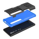 For Xiaomi Mi 10 Pro Tire Texture Shockproof TPU+PC Protective Case with Holder(Blue) - 6