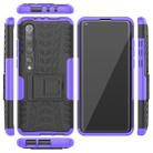 For Xiaomi Mi 10 Pro Tire Texture Shockproof TPU+PC Protective Case with Holder(Purple) - 4