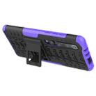 For Xiaomi Mi 10 Pro Tire Texture Shockproof TPU+PC Protective Case with Holder(Purple) - 5