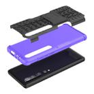 For Xiaomi Mi 10 Pro Tire Texture Shockproof TPU+PC Protective Case with Holder(Purple) - 6