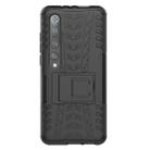 For Xiaomi Mi 10 Pro Tire Texture Shockproof TPU+PC Protective Case with Holder(Black) - 2