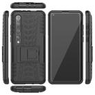 For Xiaomi Mi 10 Pro Tire Texture Shockproof TPU+PC Protective Case with Holder(Black) - 4