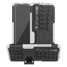 For Xiaomi Mi 10 Pro Tire Texture Shockproof TPU+PC Protective Case with Holder(White) - 1