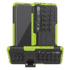 For Xiaomi Mi 10 Pro Tire Texture Shockproof TPU+PC Protective Case with Holder(Green) - 1