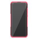 For Xiaomi Mi 10 Pro Tire Texture Shockproof TPU+PC Protective Case with Holder(Rose Red) - 3