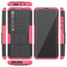 For Xiaomi Mi 10 Pro Tire Texture Shockproof TPU+PC Protective Case with Holder(Rose Red) - 4