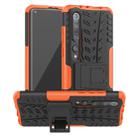 For Xiaomi Mi 10 Pro Tire Texture Shockproof TPU+PC Protective Case with Holder(Orange) - 1