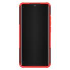 For Xiaomi Mi CC9 Pro Tire Texture Shockproof TPU+PC Protective Case with Holder(Red) - 3