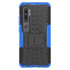 For Xiaomi Mi CC9 Pro Tire Texture Shockproof TPU+PC Protective Case with Holder(Blue) - 2