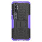 For Xiaomi Mi CC9 Pro Tire Texture Shockproof TPU+PC Protective Case with Holder(Purple) - 2