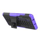 For Xiaomi Mi CC9 Pro Tire Texture Shockproof TPU+PC Protective Case with Holder(Purple) - 5