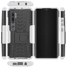 For Xiaomi Mi CC9 Pro Tire Texture Shockproof TPU+PC Protective Case with Holder(White) - 4