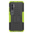 For Xiaomi Mi CC9 Pro Tire Texture Shockproof TPU+PC Protective Case with Holder(Green) - 2