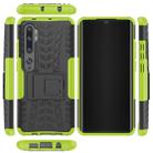For Xiaomi Mi CC9 Pro Tire Texture Shockproof TPU+PC Protective Case with Holder(Green) - 4